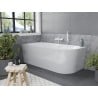 Mexen Mia freistehende linke Badewanne 170 x 80 cm, weiß, Überlauf weiß - 52691708000L-20
