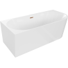 Mexen Mia freistehende Eckbadewanne links 170 x 80 cm, weiß, Abfluss roségold - 52691708000L-60