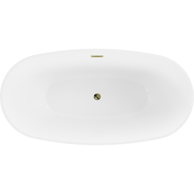 Mexen Eris vann vaba seisev 155 x 80 cm, valge, ülevool kuldne - 53441558000-50