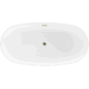 Baignoire Mexen Eris freestanding 155 x 80 cm, blanche, trop-plein doré - 53441558000-50