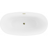 Mexen Eris vrijstaande badkuip 155 x 80 cm, wit, gouden overloop - 53441558000-50