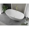 Baignoire Mexen Eris freestanding 155 x 80 cm, blanche, trop-plein doré - 53441558000-50