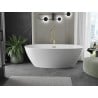 Mexen Eris vasca da bagno indipendente 155 x 80 cm, bianca, troppopieno dorato - 53441558000-50
