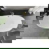 Mexen Eris vrijstaande badkuip 155 x 80 cm, wit, gouden overloop - 53441558000-50