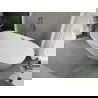 Mexen Eris vrijstaande badkuip 155 x 80 cm, wit, overloop gun gray geborsteld - 53441558000-66