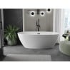 Mexen Eris vabaltiseisev vann 155 x 80 cm, valge, must ülevool - 53441558000-70