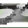 Mexen Eris vrijstaande badkuip 155 x 80 cm, wit, overloop geborsteld nikkel - 53441558000-97