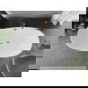 Mexen Eris vrijstaande badkuip 155 x 80 cm, wit/zwart, overloop rosegoud - 53441558075-60