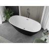 Mexen Eris vabaltseisev vann 155 x 80 cm, valge/must, ülevool gun gray harjatud - 53441558075-66