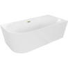 Mexen Mia right corner bathtub free-standing 170 x 80 cm, white, overflow gold - 52691708000P-50