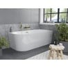 Baignoire Mexen Mia à angle droit, autoportante, 170 x 80 cm, blanche, évacuation en or - 52691708000P-50