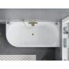 Baignoire Mexen Mia à angle droit, autoportante, 170 x 80 cm, blanche, évacuation en or - 52691708000P-50