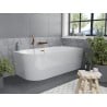 Mexen Mia freistehende rechteckige Badewanne 170 x 80 cm, weiß, rosa-gold Überlauf - 52691708000P-60