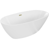 Mexen Eris baignoire autoportante 170 x 80 cm, blanche, trop plein doré - 53441708000-50