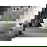 Mexen Eris Freistehende Badewanne 170 x 80 cm, Weiß, Überlauf in Gun Metal - 53441708000-95