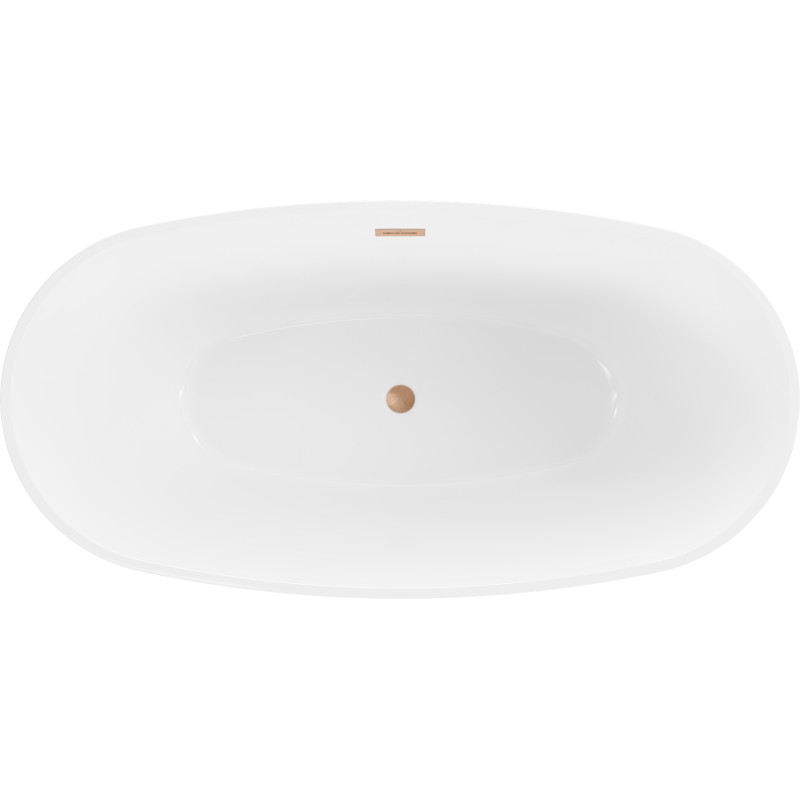 Mexen Eris vann, mis on vaba seisuga 170 x 80 cm, valge/must, harjatud vask - 53441708075-65