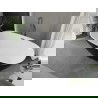 Mexen Eris vrijstaande badkuip 170 x 80 cm, wit/zwart, overloop gun gray geborsteld - 53441708075-66