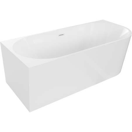 Mexen Mia vasca da bagno indipendente angolare sinistra 180 x 80 cm, bianca, troppopieno bianco - 52691808000L-20