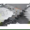 Mexen Mia vrijstaande hoekbad links 180 x 80 cm, wit, overloop geborsteld koper - 52691808000L-65