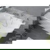 Mexen Mia vrijstaande hoekbad links 180 x 80 cm, wit, overloop geborsteld nikkel - 52691808000L-97