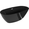 Mexen Eris baignoire autoportante 170 x 80 cm, noire, trop-plein chrome - 53441708070-01