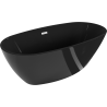 Mexen Eris iseseisev vann 170 x 80 cm, must, valge ülevool - 53441708070-20