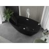 Mexen Eris freistehende Badewanne 170 x 80 cm, schwarz, Überlauf weiß - 53441708070-20