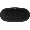 Mexen Eris freistehende Badewanne 170 x 80 cm, schwarz, goldene Überlauf - 53441708070-50
