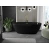 Mexen Eris freistehende Badewanne 170 x 80 cm, schwarz, goldene Überlauf - 53441708070-50