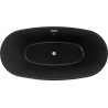 Mexen Eris vrijstaande badkuip 170 x 80 cm, zwart, overloop goud geborsteld - 53441708070-55