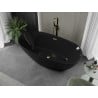 Mexen Eris freistehende Badewanne 170 x 80 cm, schwarz, mit gebürstetem Goldüberlauf - 53441708070-55