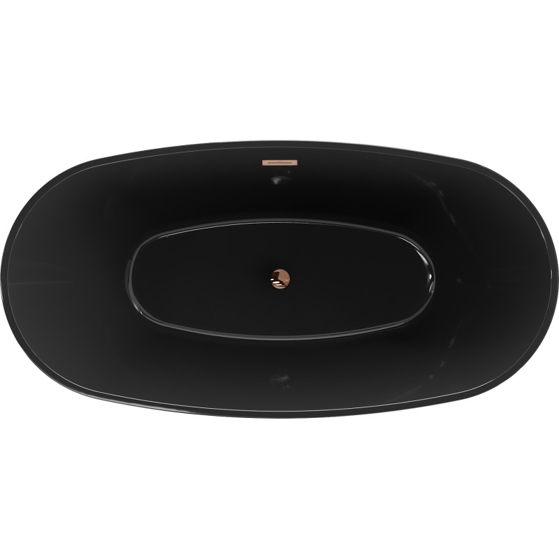 Mexen Eris vabaltiseisev vann 170 x 80 cm, must, roosa kuld ülevool - 53441708070-60