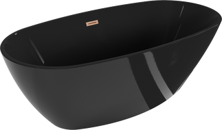Mexen Eris freestanding bathtub 170 x 80 cm, black, brushed copper overflow - 53441708070-65