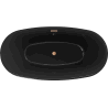 Mexen Eris freistehende Badewanne 170 x 80 cm, schwarz, gebürsteter Messingüberlauf - 53441708070-65
