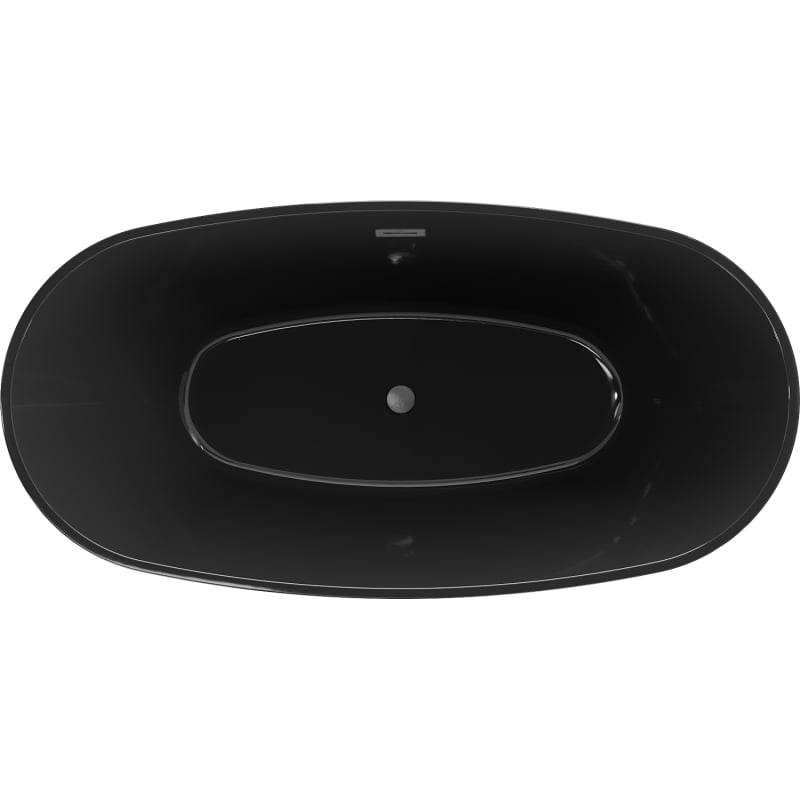 Mexen Eris vabaltseisev vann 170 x 80 cm, must, ülevool gun grey harjatud - 53441708070-66