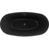 Mexen Eris vrijstaande badkuip 170 x 80 cm, zwart, overloop geborsteld gun gray - 53441708070-66