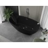 Mexen Eris vabaltseisev vann 170 x 80 cm, must, ülevool gun grey harjatud - 53441708070-66