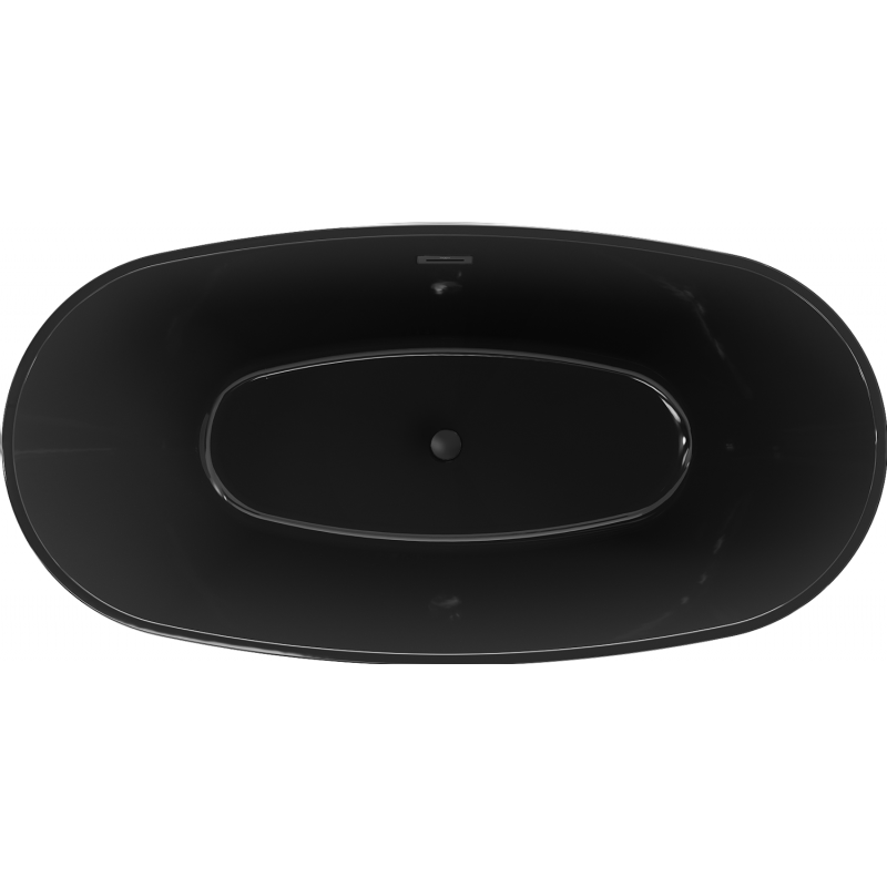 Mexen Eris freestanding bathtub 170 x 80 cm, black, black overflow - 53441708070-70