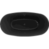 Mexen Eris vrijstaande badkuip 170 x 80 cm, zwart, zwarte overloop - 53441708070-70