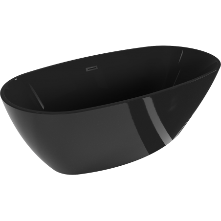 Mexen Eris vrijstaande badkuip 170 x 80 cm, zwart, zwarte overloop - 53441708070-70