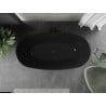 Mexen Eris freistehende Badewanne 170 x 80 cm, schwarz, schwarze Überlauf - 53441708070-70