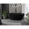 Mexen Eris freistehende Badewanne 170 x 80 cm, schwarz, Überlauf schwarz - 53441708070-70