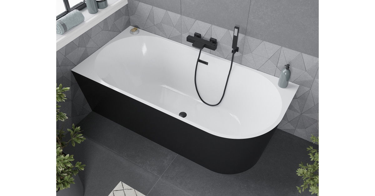 Mexen Mia wanna wolnostojąca narożna lewa 180 x 80 cm, biała