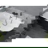 Mexen Mia vrijstaande hoekbad links 180 x 80 cm, wit/zwart, zwarte overloop - 52691808075L-70