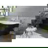 Mexen Mia vrijstaand hoekbad links 180 x 80 cm, wit/zwart, witte overloop - 52691808075L-20