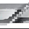 Mexen Mia freistehende linke Ecke Badewanne 180 x 80 cm, weiß/schwarz, Überlauf weiß - 52691808075L-20
