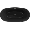 Mexen Eris freistehende Badewanne 170 x 80 cm, schwarz, verchromter Überlauf - 53441708070-97