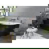 Mexen Mia freistehende linke Eckbadewanne 180 x 80 cm, weiß/schwarz, gebürsteter Messingüberlauf - 52691808075L-65