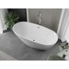 Mexen Eris vann vaba seisev 180 x 80 cm, valge, kroomitud ülevool - 53441808000-01
