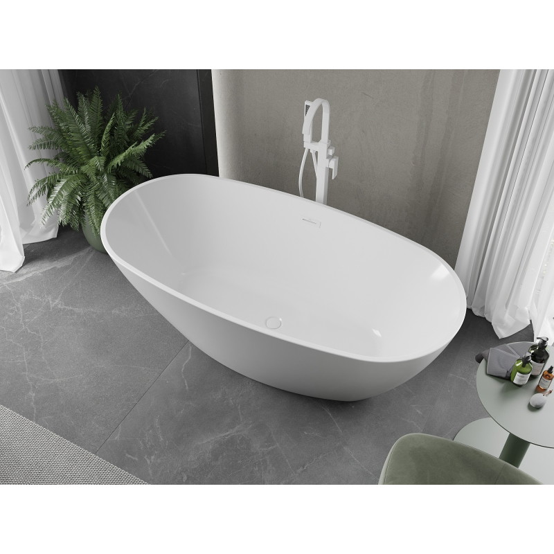 Mexen Eris vabaltiseisev vann 180 x 80 cm, valge, valge ülevool - 53441808000-20